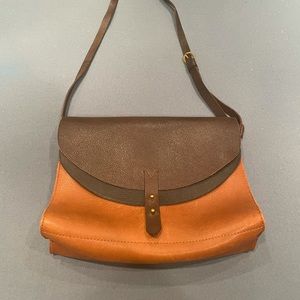 Madewell double flap crossbody leather bag. Worn once.